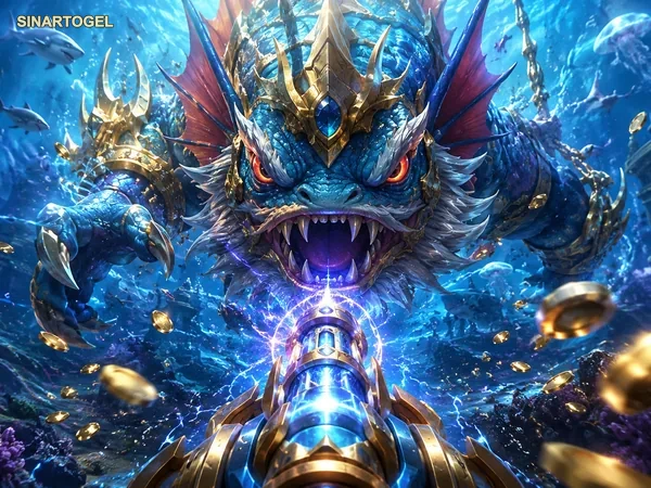 Tampilan permainan Dragon Fishing 2 dengan suasana bawah laut